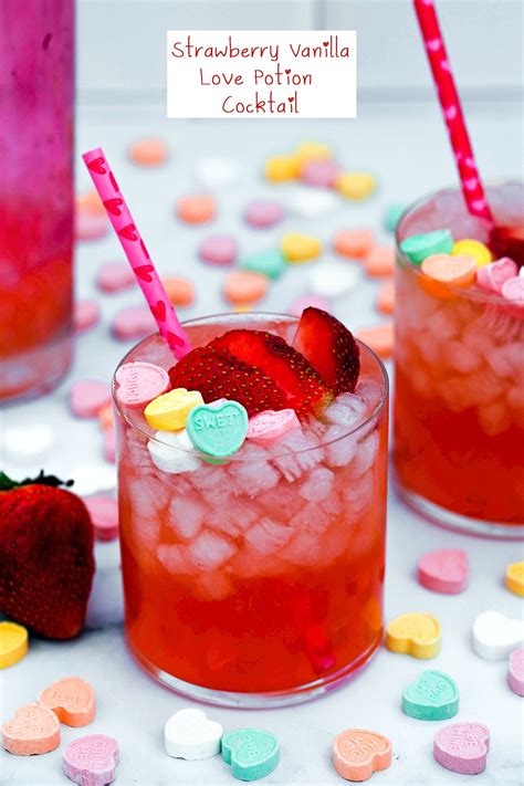 Strawberry Vanilla Love Potion Cocktail .